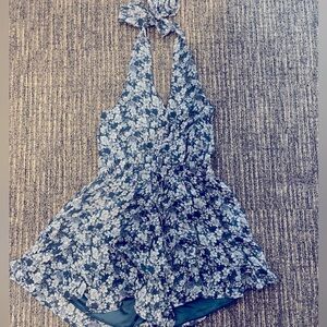 Francesca’s Blue Floral Romper